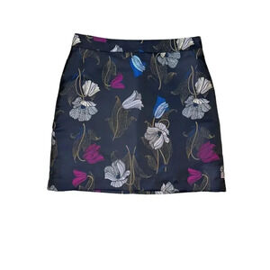 Ann Taylor Factory Women’s Size 12 Floral Metallic Shimmer Jacquard Skirt‎ EUC